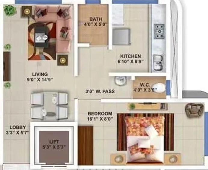 1 BHK Flat in Mehta Mannat in Kalyan West, Thane - Image 841050