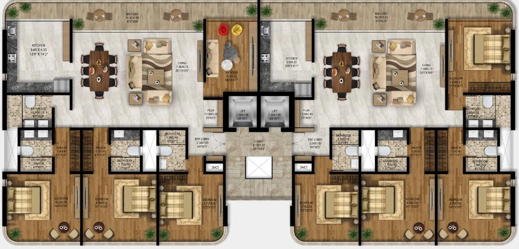 Floor Plan of Techstone Casa Amanta in Bibwewadi, Pune - Image 350240