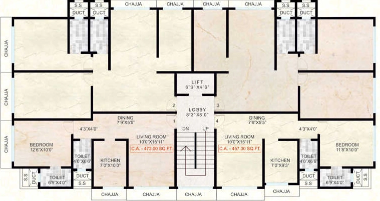 Floor Plan of Chaitanya Nilambari in Vile Parle East, Mumbai - Image 332932
