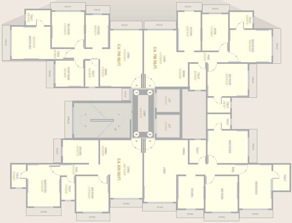 Floor Plan of Chaitanya Jeevan Kanchan in Andheri West, Mumbai - Image 333405