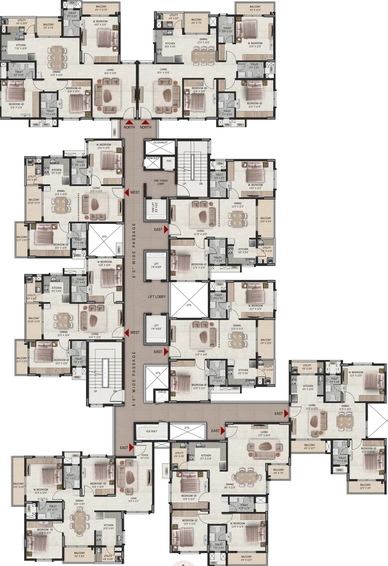 Floor Plan of DSR The Courtyard in Gunjur Palya, Bangalore - Image 127061