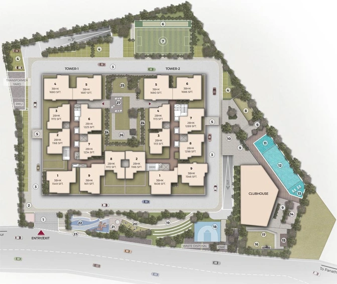 Master Plan of DSR The Courtyard in Gunjur Palya, Bangalore - Image 127062