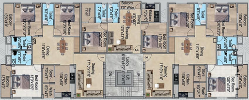 Floor Plan of Nishesh Arpan in Bariatu, Ranchi - Image 261215