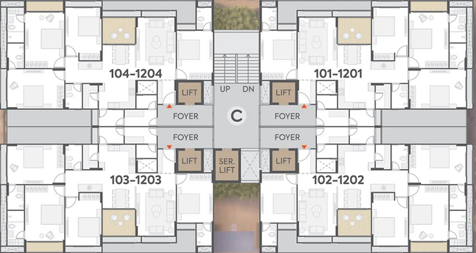 Floor Plan of Raivat Turquoise Re45 in Sarkhej, Ahmedabad - Image 259942