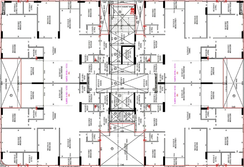 Floor Plan of Ratna Turquoise Agasiya in Wapa, Ahmedabad - Image 269655