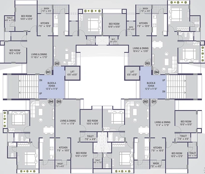 Floor Plan of Ratna Pride in Tragad, Ahmedabad - Image 269633