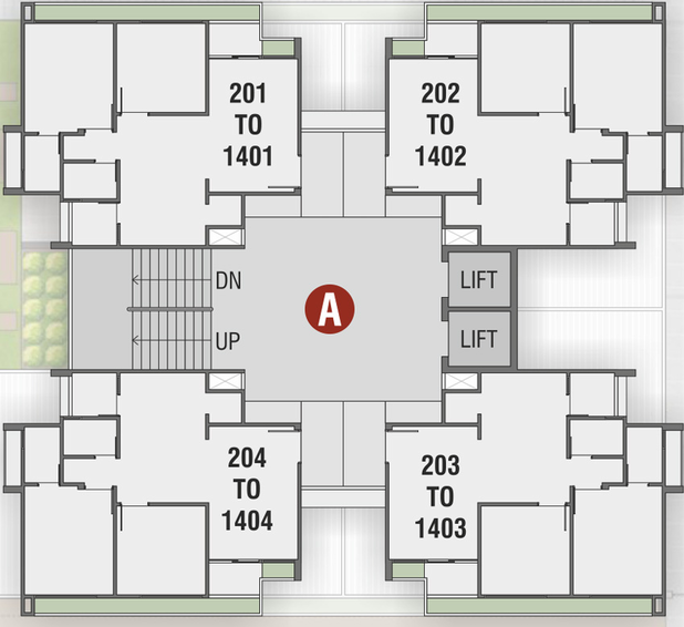 Floor Plan of Shri Vishakha Eliana in Tragad, Ahmedabad - Image 123622