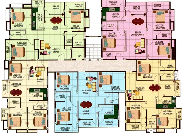 Floor Plan of Adharshila Kiranom Nilyam in Pundag, Ranchi - Image 260865