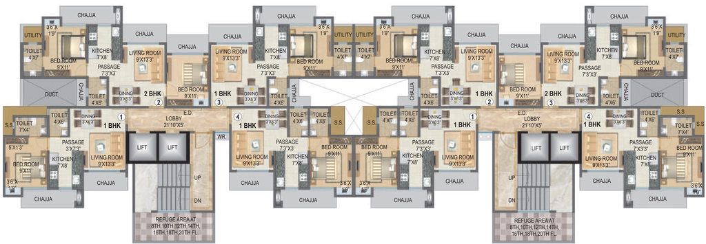 Floor Plan of Sethia Sea View in Goregaon West, Mumbai - Image 344670