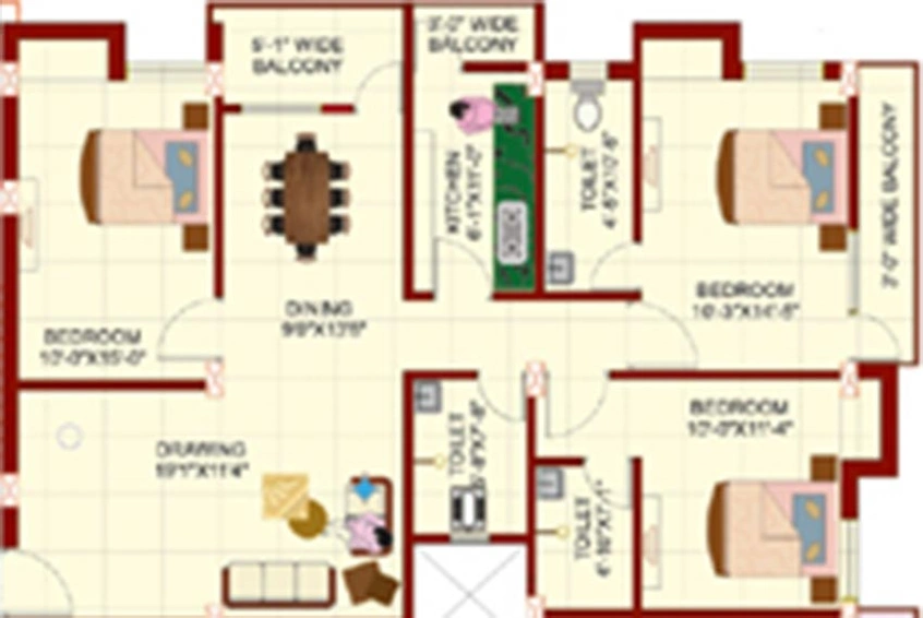 3 BHK Flat in Adharshila West Wind in Hehal, Ranchi - Image 849513
