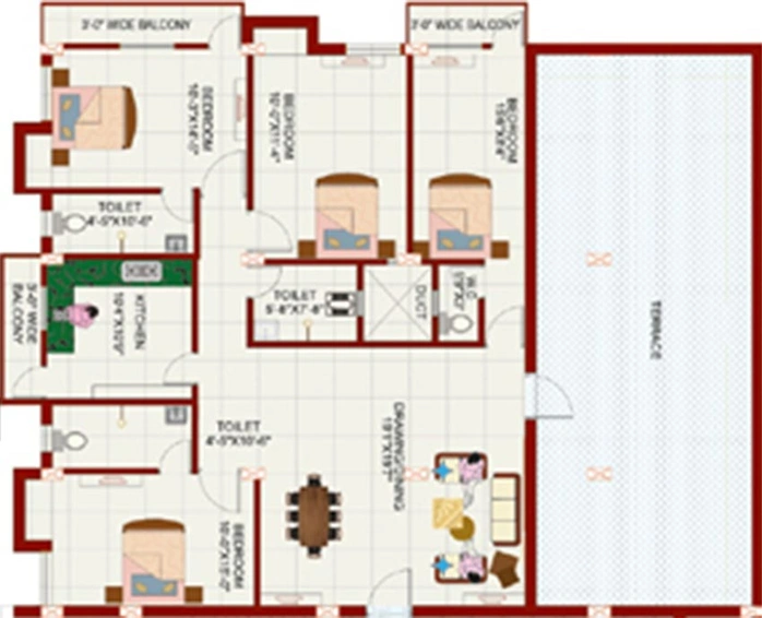 4 BHK Flat in Adharshila West Wind in Hehal, Ranchi - Image 849514