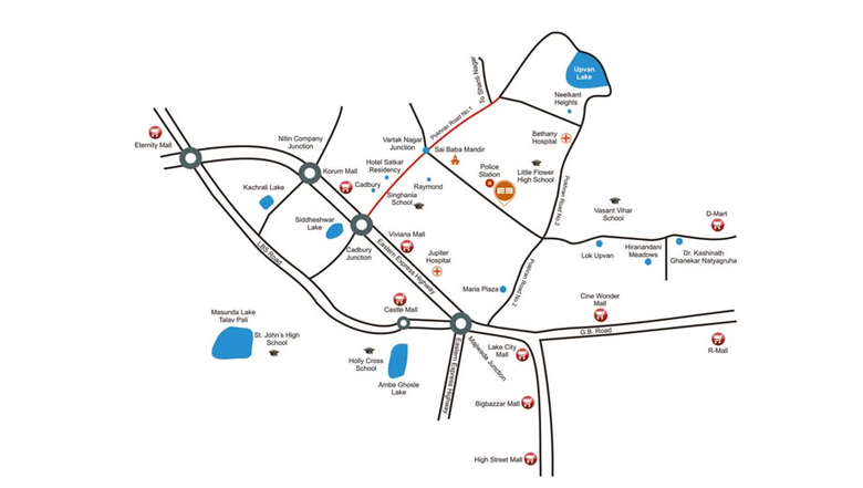Location of Puneet Kanchanganga in Thane West, Thane - Image 247456