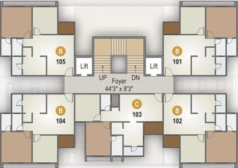 Floor Plan of Aristo Bliss in Gota, Ahmedabad - Image 262119