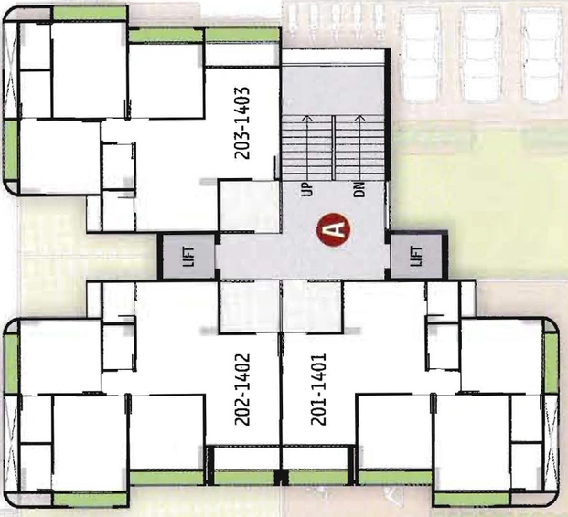 Floor Plan of Aaditya One in Bopal, Ahmedabad - Image 123671