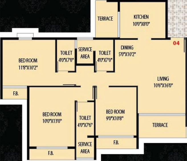 3 BHK Flat in Today Grande Vista in Ulwe, Navi Mumbai - Image 848602