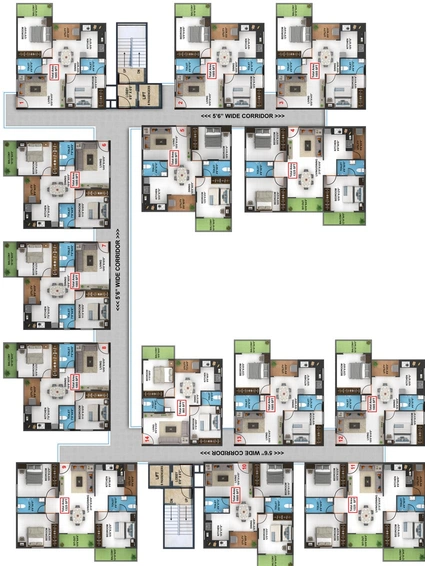 Floor Plan of Evershine NorthEast in Gattahalli, Bangalore - Image 123682