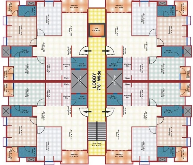 Floor Plan of Estate Esquire 2 in Bariatu, Ranchi - Image 261026