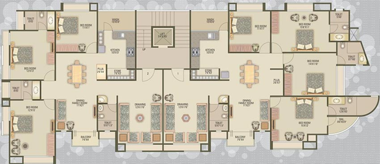 Floor Plan of Himalaya Oasis in Jodhpur Village, Ahmedabad - Image 263462