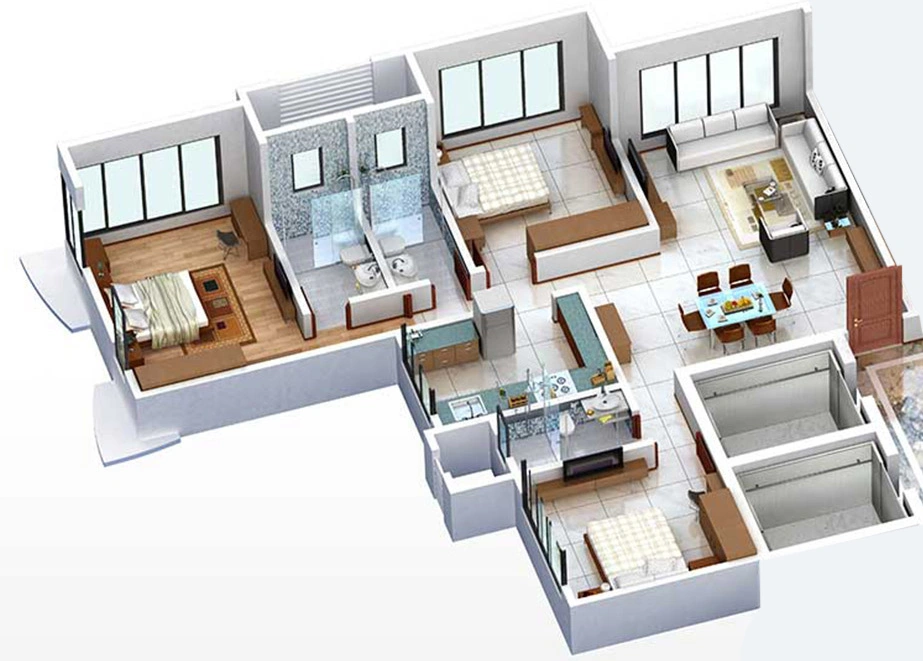 3 BHK Flat in Maverick Mulund Mahavirdham in Mulund West, Mumbai - Image 877853