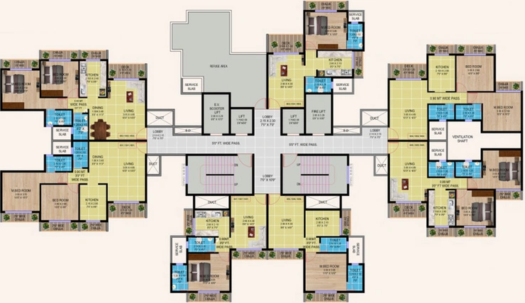 Floor Plan of Ellora Emerald in Kharghar, Navi Mumbai - Image 125152