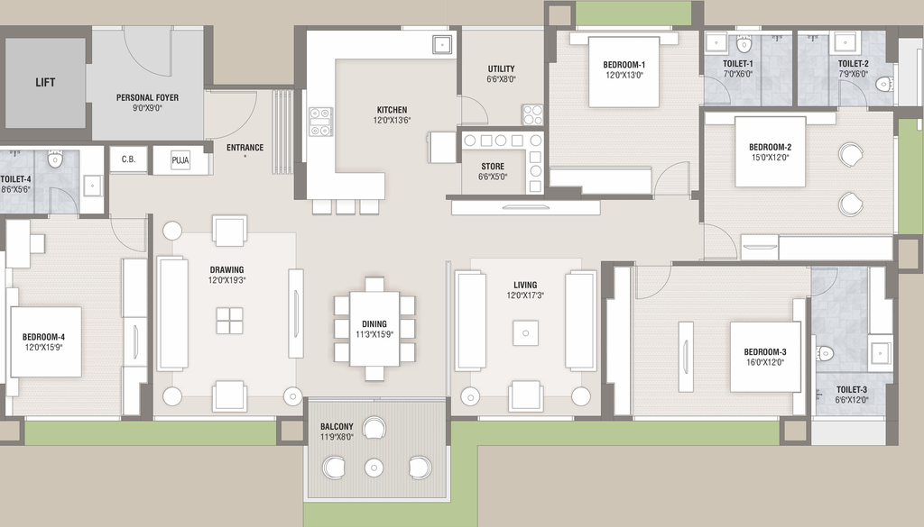 4 BHK Flat in Serenity Casa in Science City, Ahmedabad - Image 847000