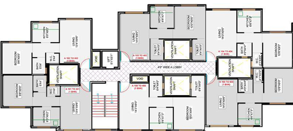 Floor Plan of Greenscape Vrindavan Riverside in Panvel, Navi Mumbai - Image 123734