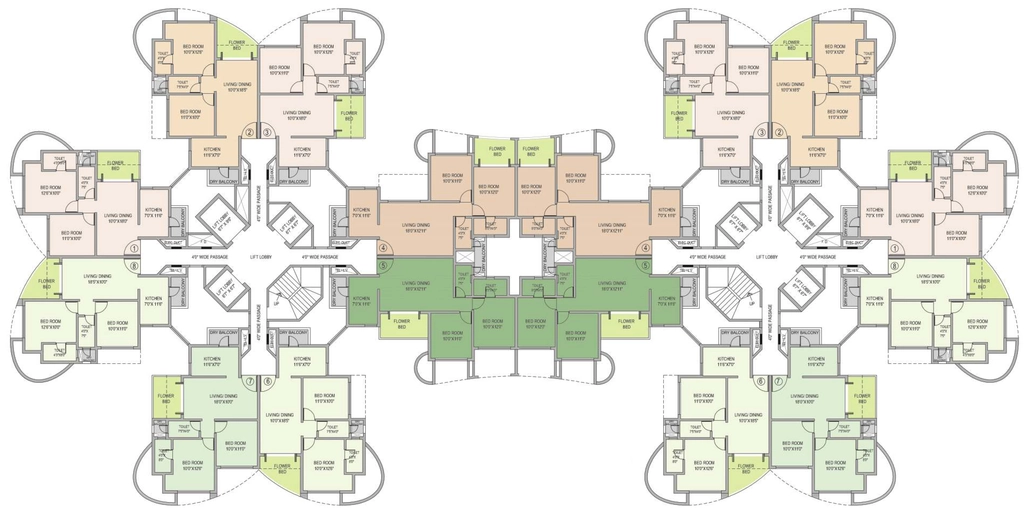 Floor Plan of Nahar Jonquille and Jamaica in Chandivali, Mumbai - Image 333196