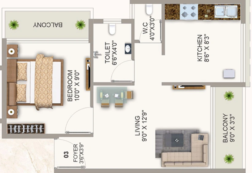 1 BHK Flat in JK Pride in Panvel, Navi Mumbai - Image 782236