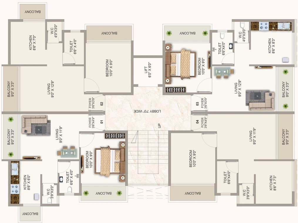 Floor Plan of JK Pride in Panvel, Navi Mumbai - Image 123742