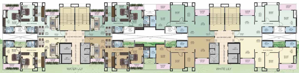 Floor Plan of Nahar White Lily Water Lily in Chandivali, Mumbai - Image 333238