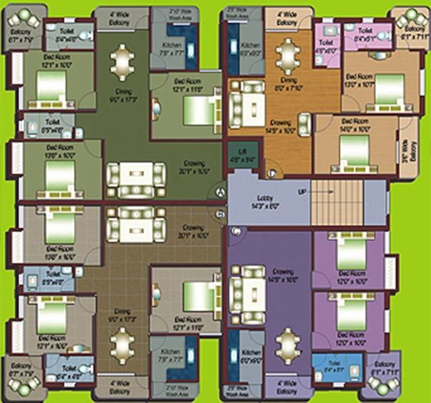 Floor Plan of Kinetic Intra Palace Inn in Bariatu, Ranchi - Image 261161