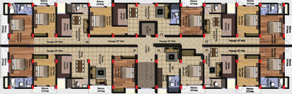 Floor Plan of Kinetic AL-Nezam Palace in Bariatu, Ranchi - Image 261127