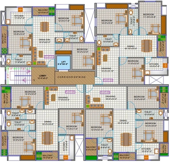 Floor Plan of M Tech Shivay Arcade in Hatia, Ranchi - Image 259461