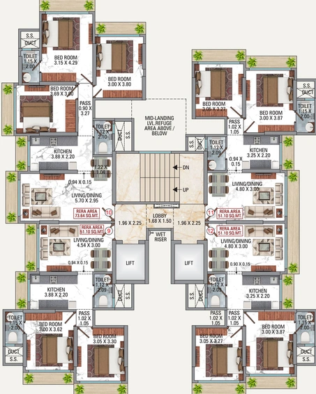 Floor Plan of Dedhia Shri Upendra in Dahisar East, Mumbai - Image 33367