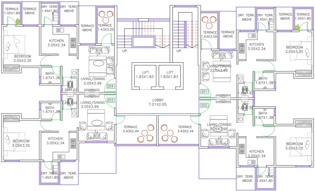 Floor Plan of Dynamic Linea in Handewadi, Pune - Image 349490
