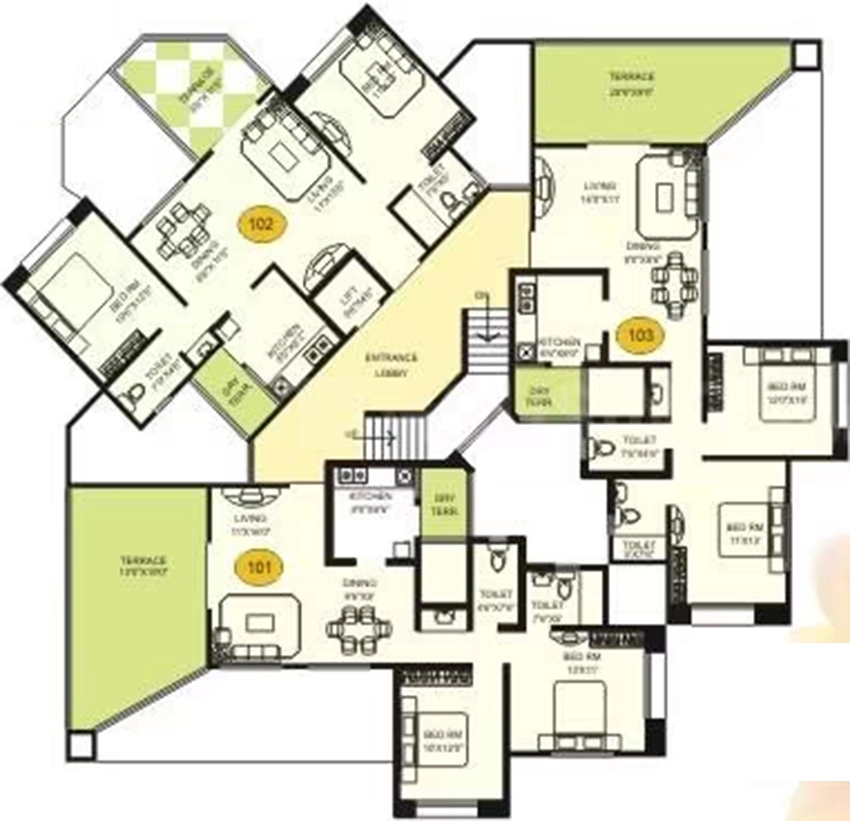 Floor Plan of Nirman Exotica in Bavdhan, Pune - Image 349003