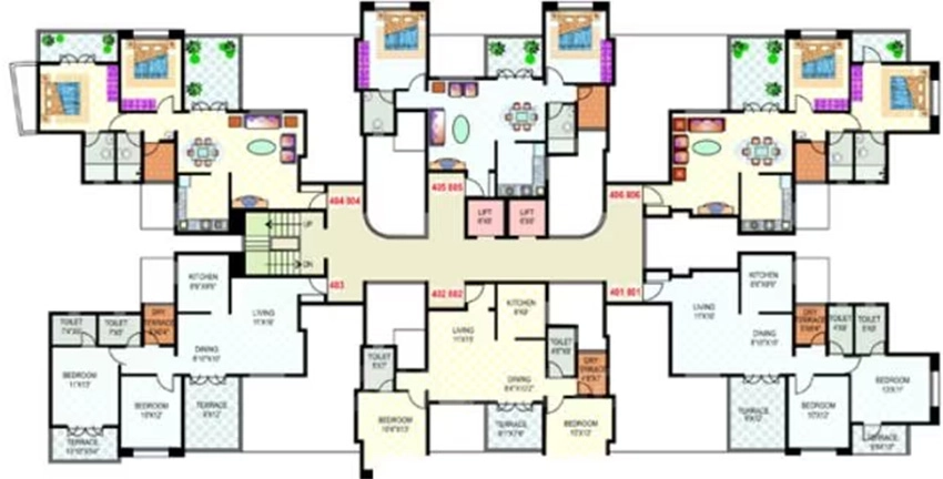 Floor Plan of Nirman Landmark in Warje, Pune - Image 349009