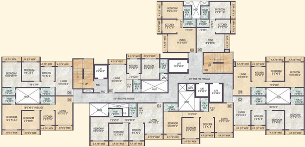 Floor Plan of Samaira Opulence in Vasai East, Palghar - Image 125216