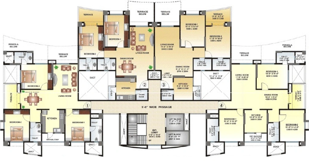 Floor Plan of Kool Homes Arena in Balewadi, Pune - Image 349527