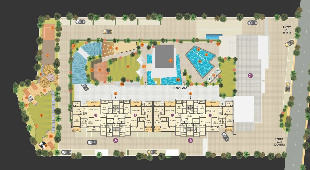 Master Plan of Kool Homes Galaxy in Erandwane, Pune - Image 352537