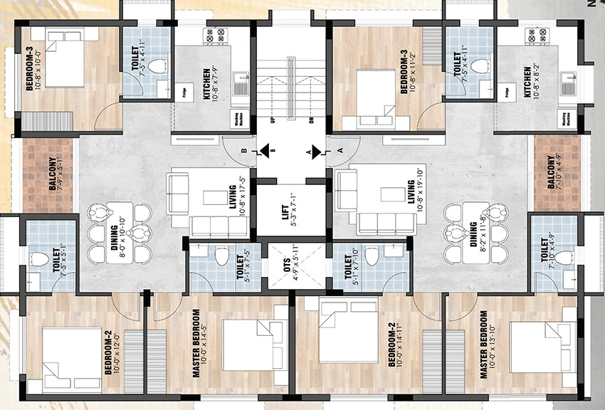 Floor Plan of Akshaya Jayam in Velachery, Chennai - Image 330704
