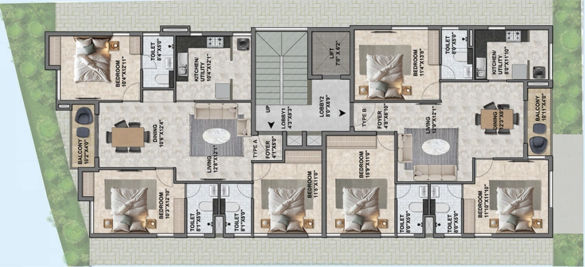 Master Plan of Akshaya Panorama in Ashok Nagar, Chennai - Image 330721