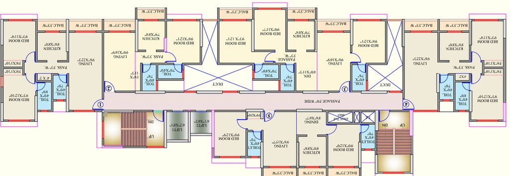Floor Plan of Rutu Heights in Kalyan West, Thane - Image 125720