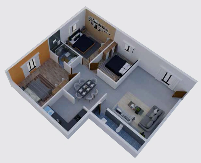 3 BHK Flat in Traventure Athena in Besant Nagar, Chennai - Image 841203