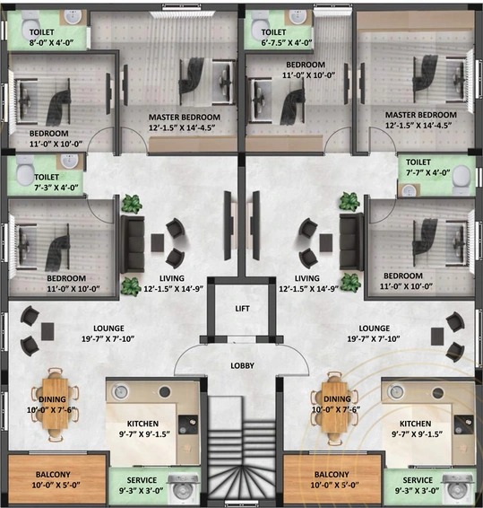 Floor Plan of Traventure Harmony in Anna Nagar, Chennai - Image 244330