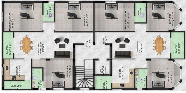 Floor Plan of Traventure Azure in Anna Nagar, Chennai - Image 244336