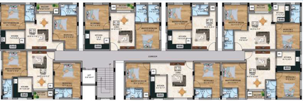 Floor Plan of Traventure Elanza in Maduravoyal, Chennai - Image 244340