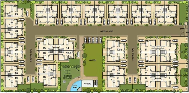 Master Plan of Madhav Bungalows in Motera, Ahmedabad - Image 264171