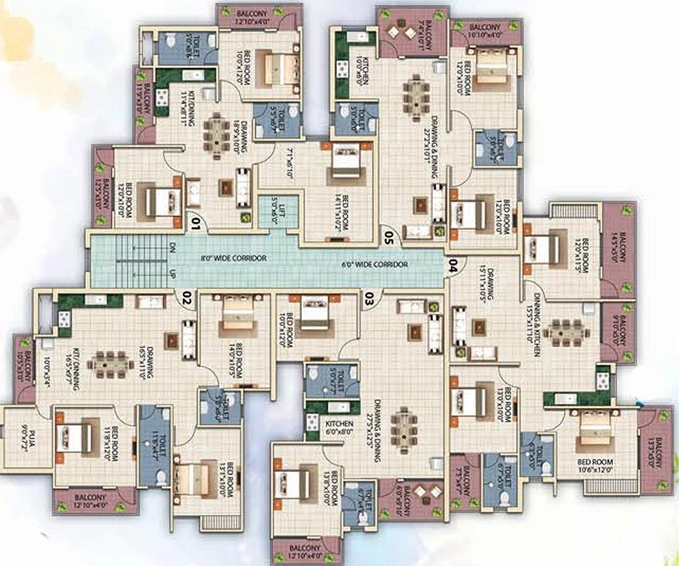 Floor Plan of Eklavya Jhelum in Ahirtoli, Ranchi - Image 260974