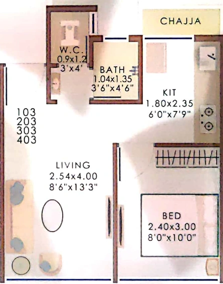 1 BHK Flat in Sun Stone in Panvel, Navi Mumbai - Image 789505